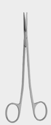 Ножиці ГОРНІ (GORNEY), препарувальні, делікатні, 17,5 см (cm), вигнуті, (одне лезо)